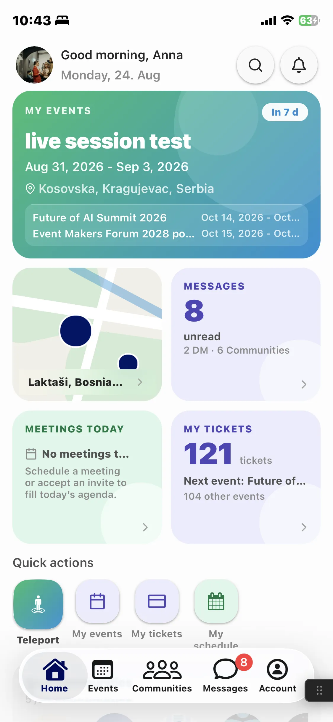 RU4M app — my events and tickets