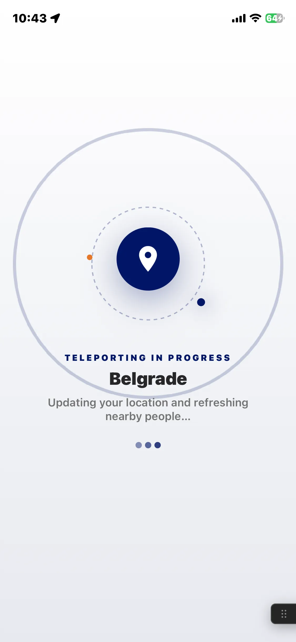 RU4M app — Teleport updating the selected location